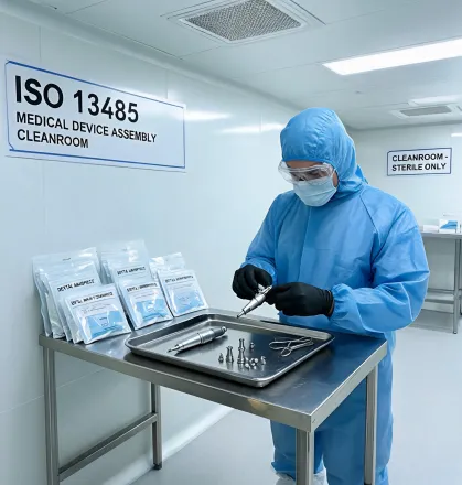 Cleanroom assembly station