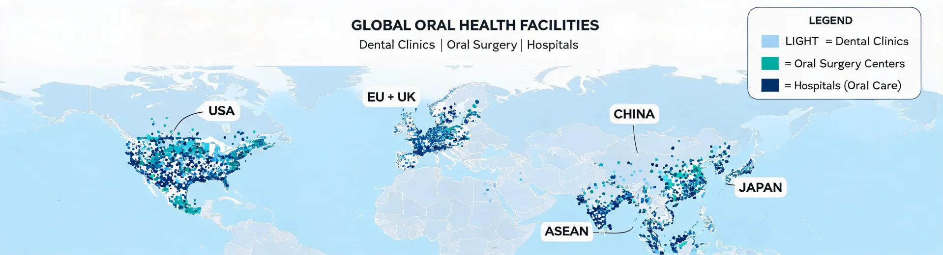 Global dental equipment service map